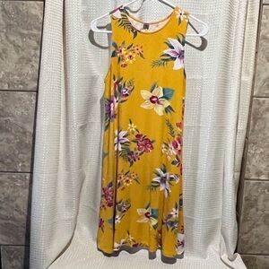 Old Navy Yellow Floral Sleeveless Dress